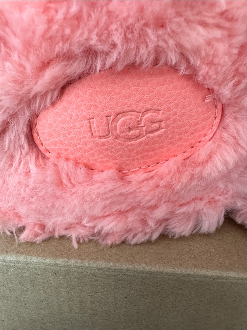 UGG FUZZ SUGAR Coral Shearling Slip-On Clog - Picture 6 of 7